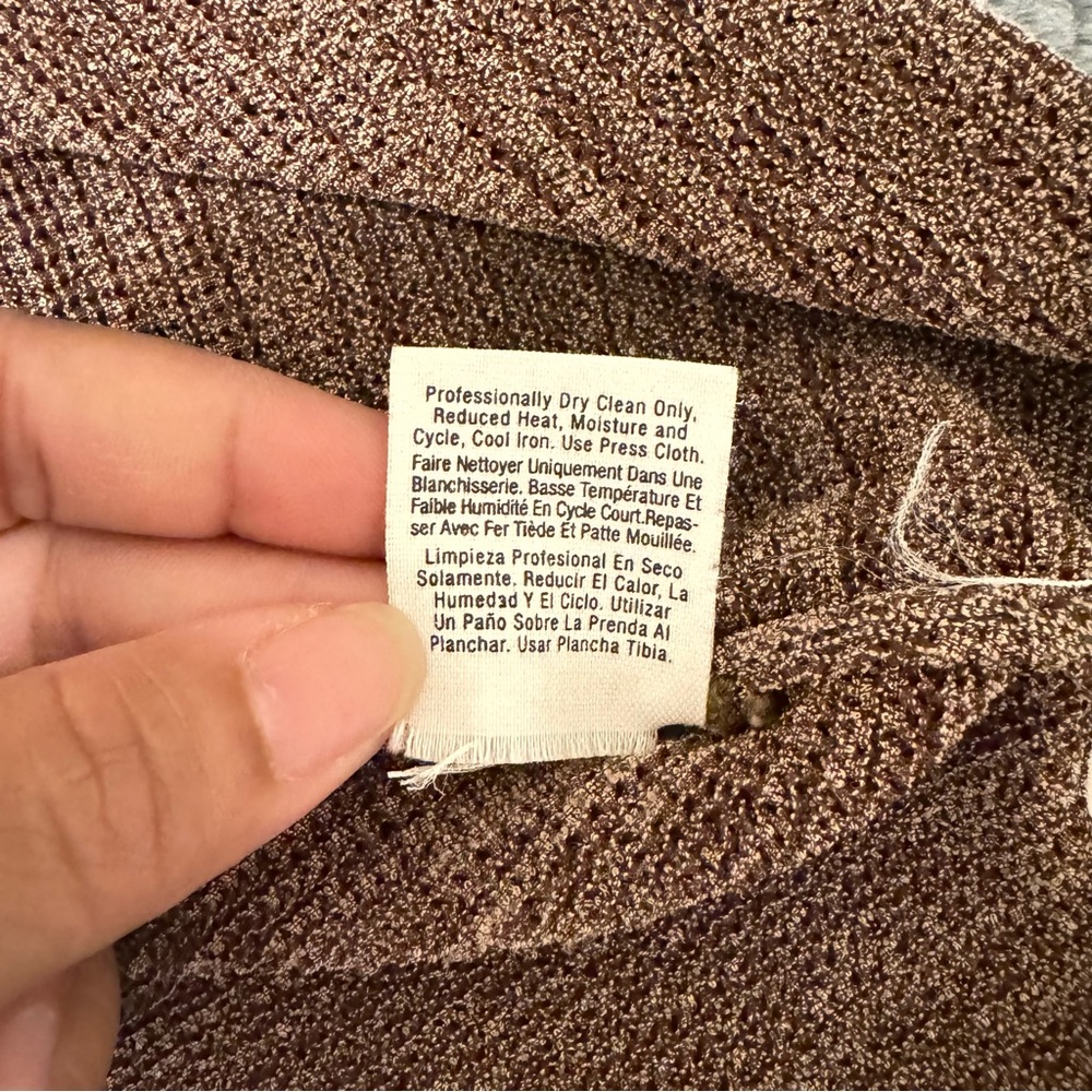 DKN Transfer Rib Women's V-Neck Brown Sweater Size M - Picture 11 of 12